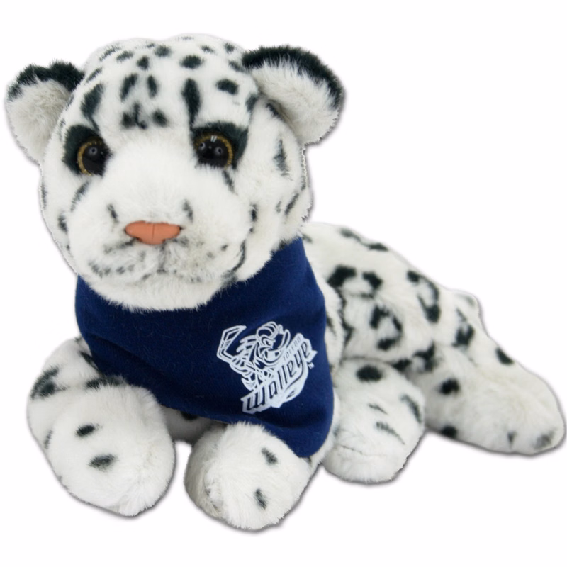 8" Jungle Animals Sitting White Leopard