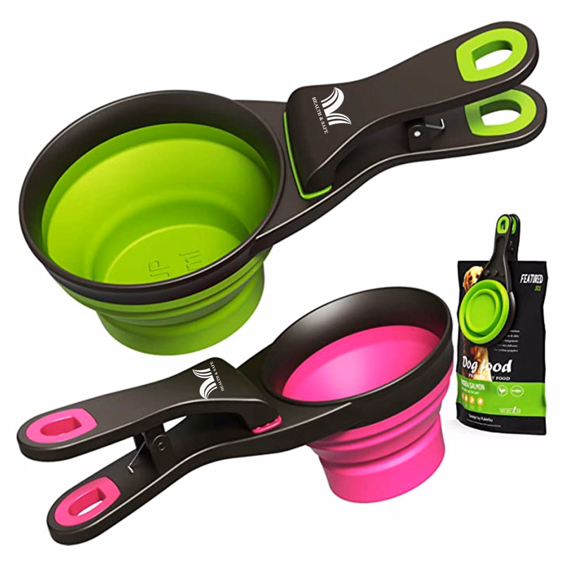 4oz Collapsible Pet Measuring Cup w/ Clip