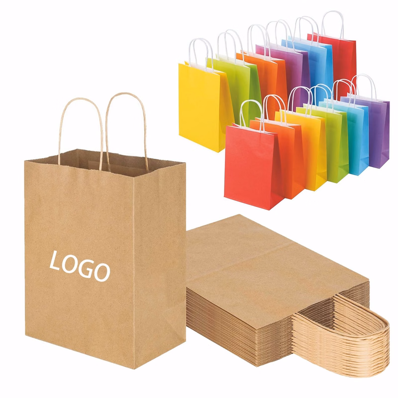 Solid Color Kraft Gift Bag