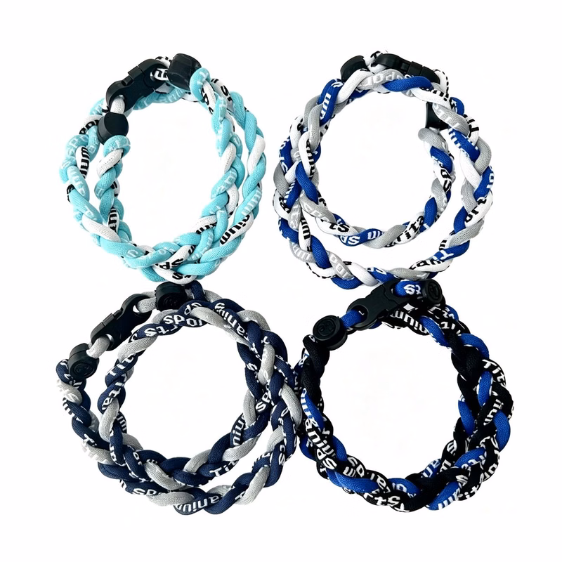 3 Ropes Braided Sports Titanium Bracelet