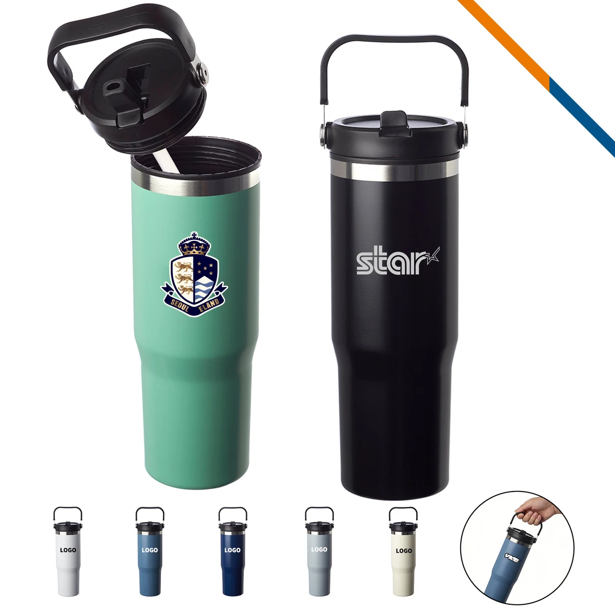 NovoMug Stainless Steel Travel Mug - 30 OZ. 1