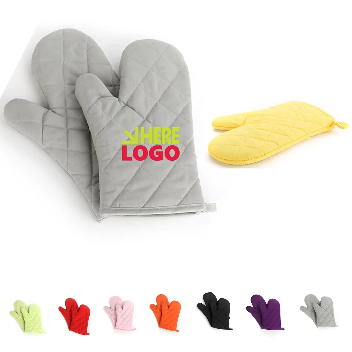 Thicken Long Kitchen Cotton Oven Glove 1