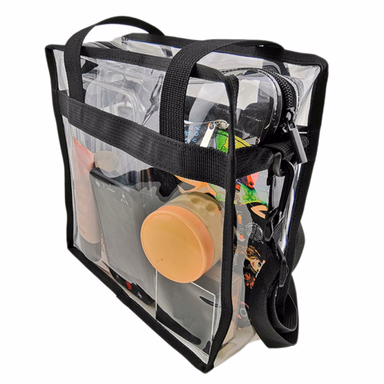 Clear Stadium/Tournament Zipper Tote Bag