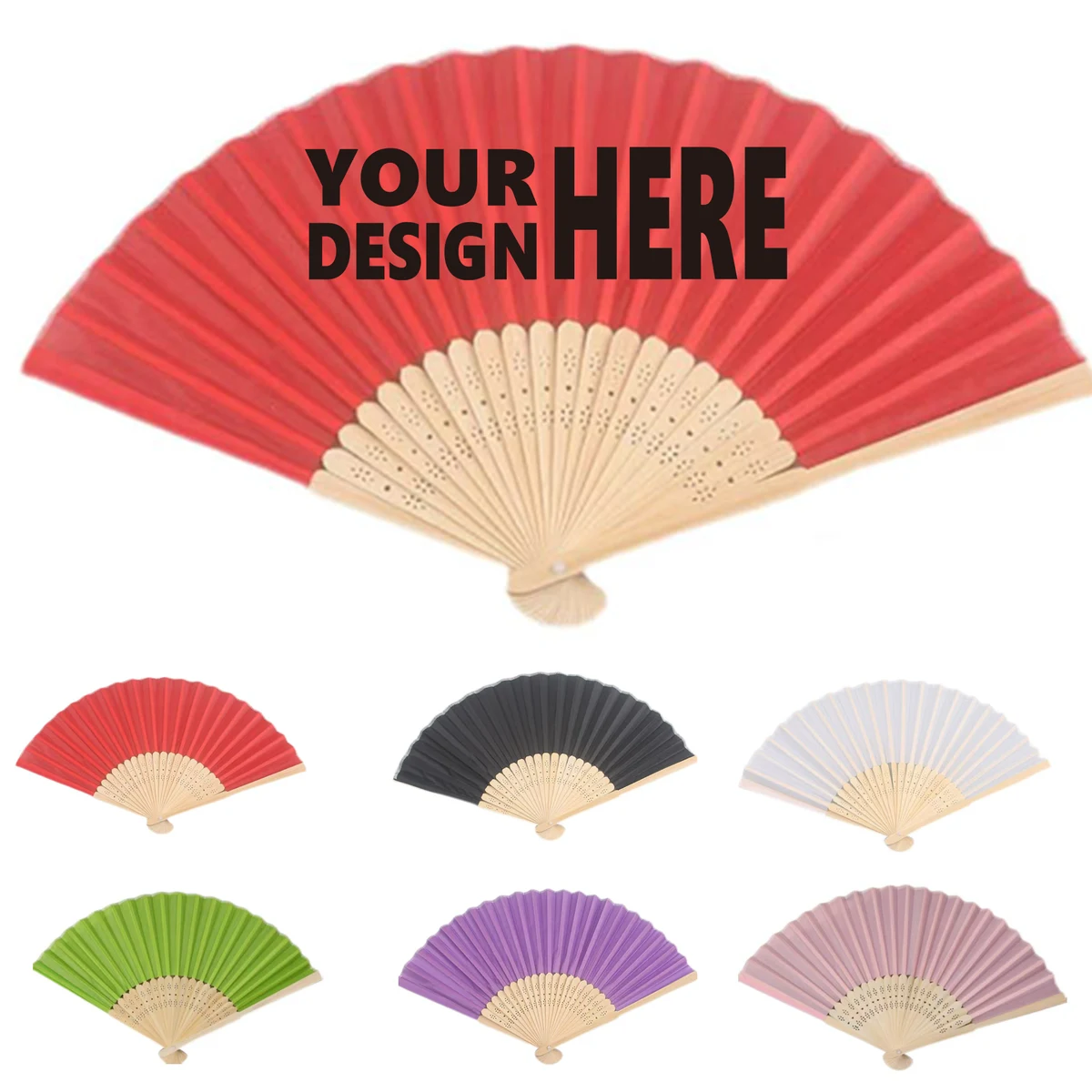 Polyester Folding Fan (7 Inches) 1