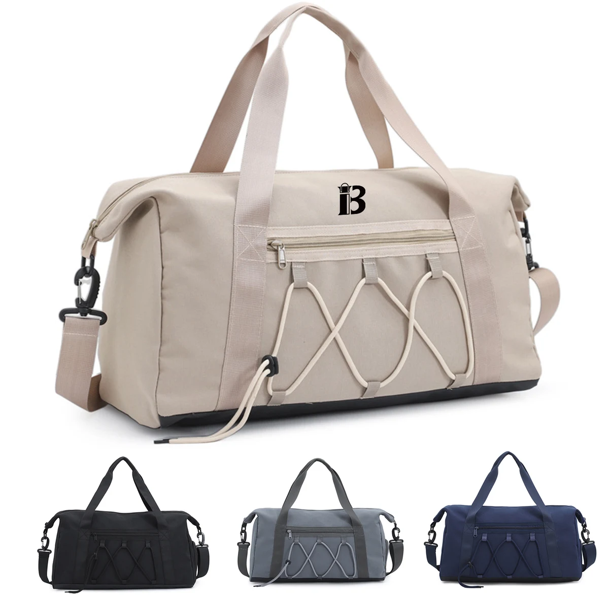 Large Travel Oxford Duffel Bag w/ Shoe Compartment 1