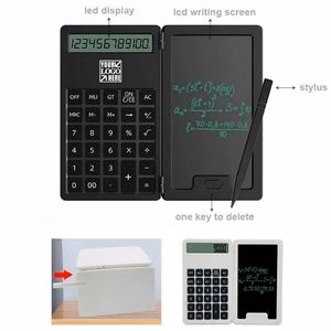 Folding Calculator Writing Tablet with Stylus Pen