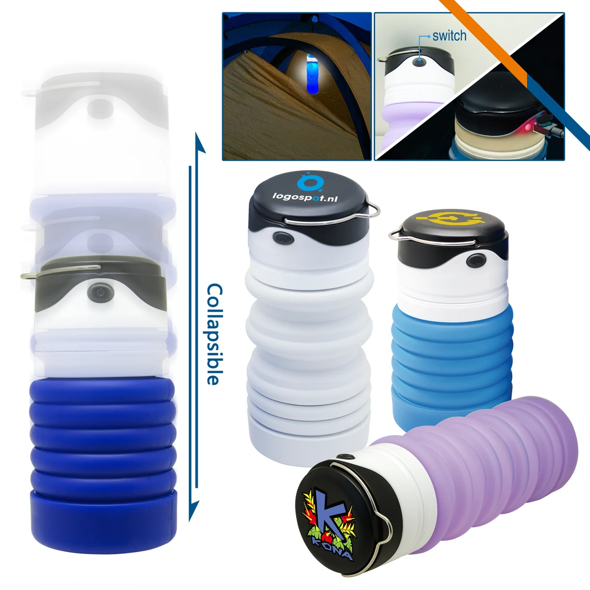 Luminous Elastic Collapsible Bottle 1