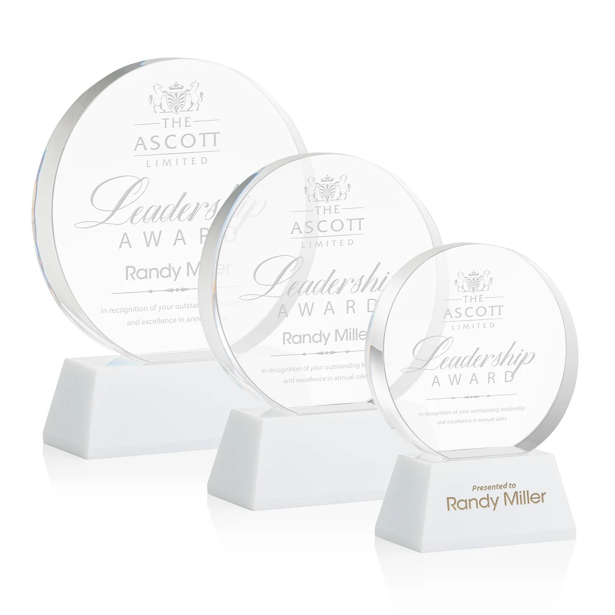 Glenwood Award on Base - White 1