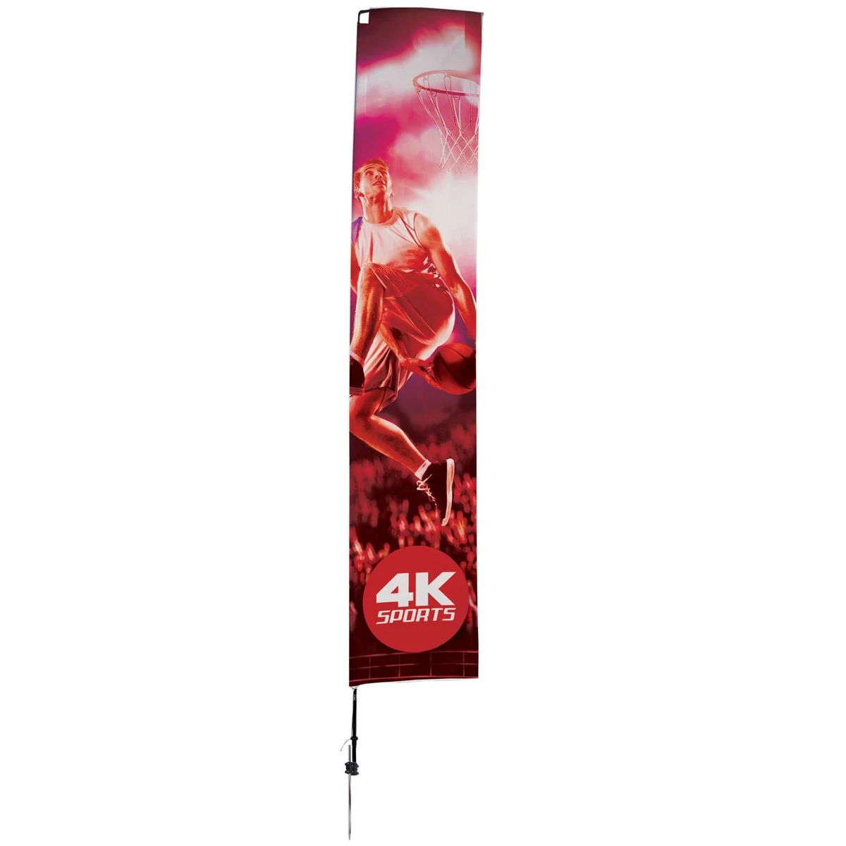 14.5' Streamline Rectangle Sail Sign Kit (Single-Sided with Ground Spike) 1