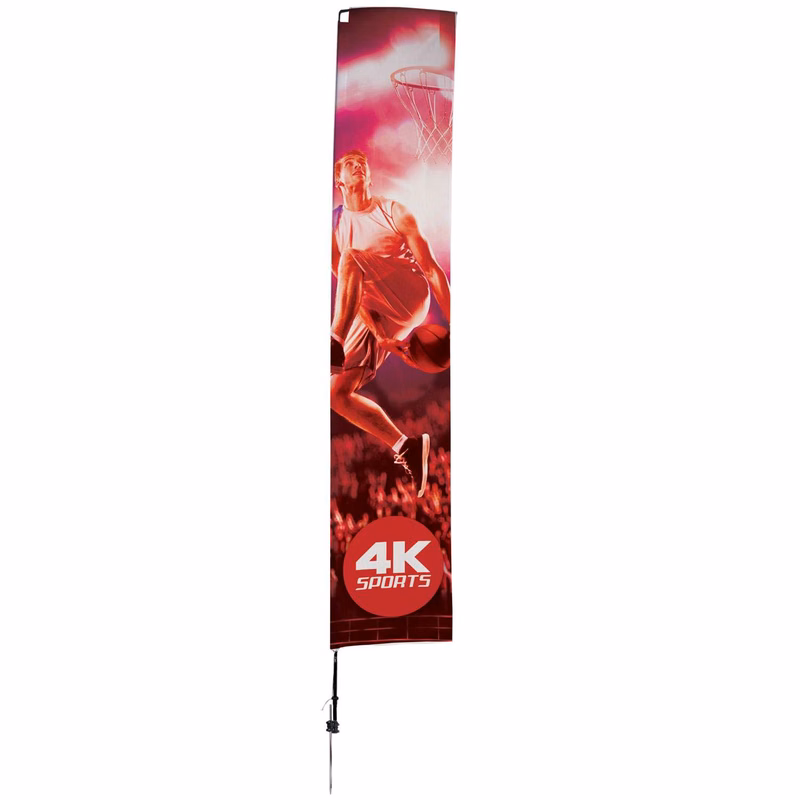 14.5' Streamline Rectangle Sail Sign Kit (Single-Sided with Ground Spike)