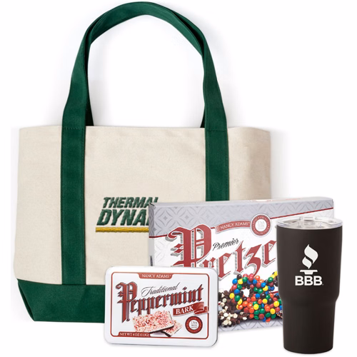Embroidered Canvas Boat Tote Gift Set