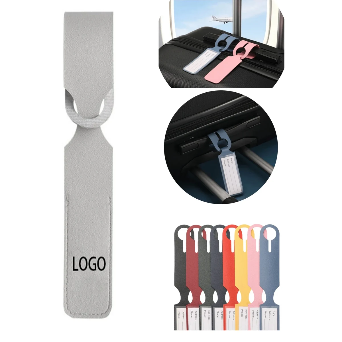 Customizable PU Luggage Identification Tag 1