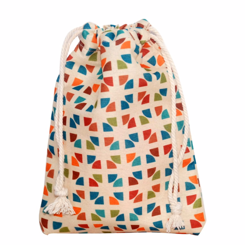 Utility Cotton Pouches 12cm x16.5cm Full color Cosmetic Bag