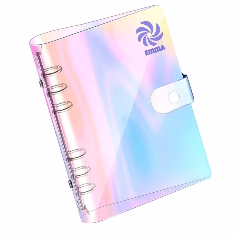 A5 Holographic Soft PVC Binder w/ Snap Closure