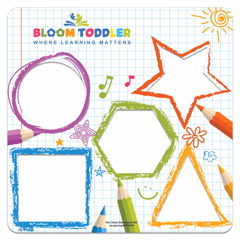 Laminated Learn Your Shapes Stencil