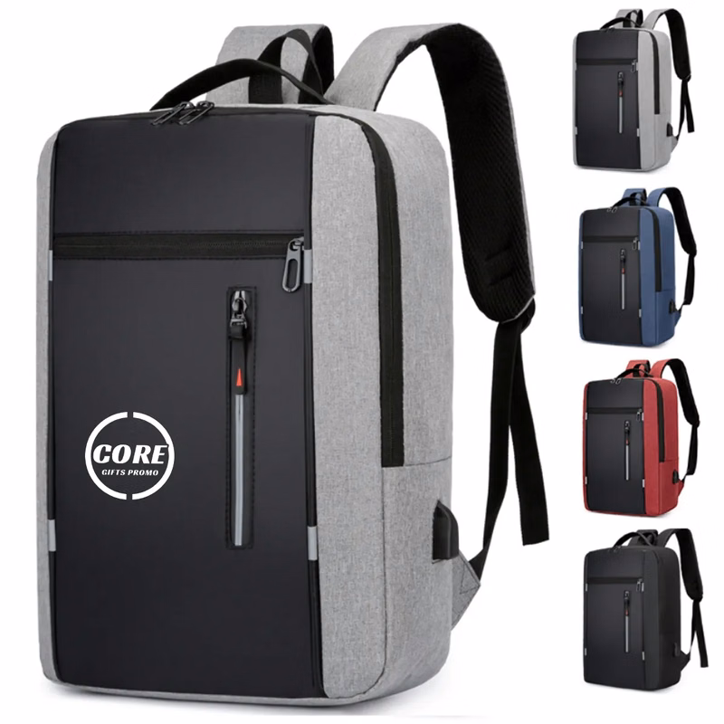 17" Large Slim Laptop Backpack Travel Bag w/ USB Charge Port
