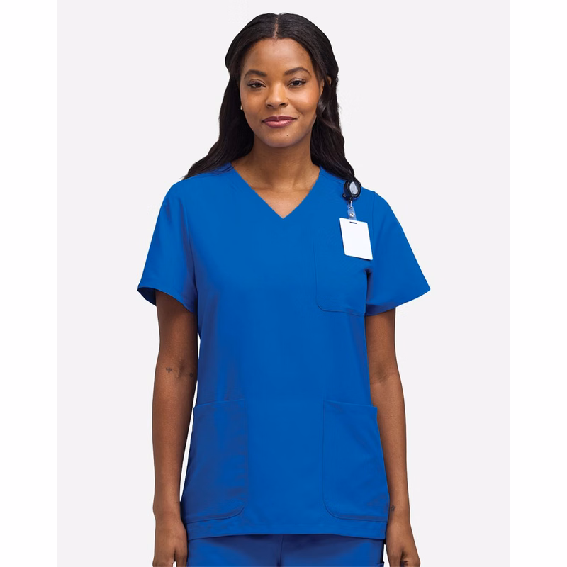 Women's V-Neck 3 Pocket Scrub Top - HSB002