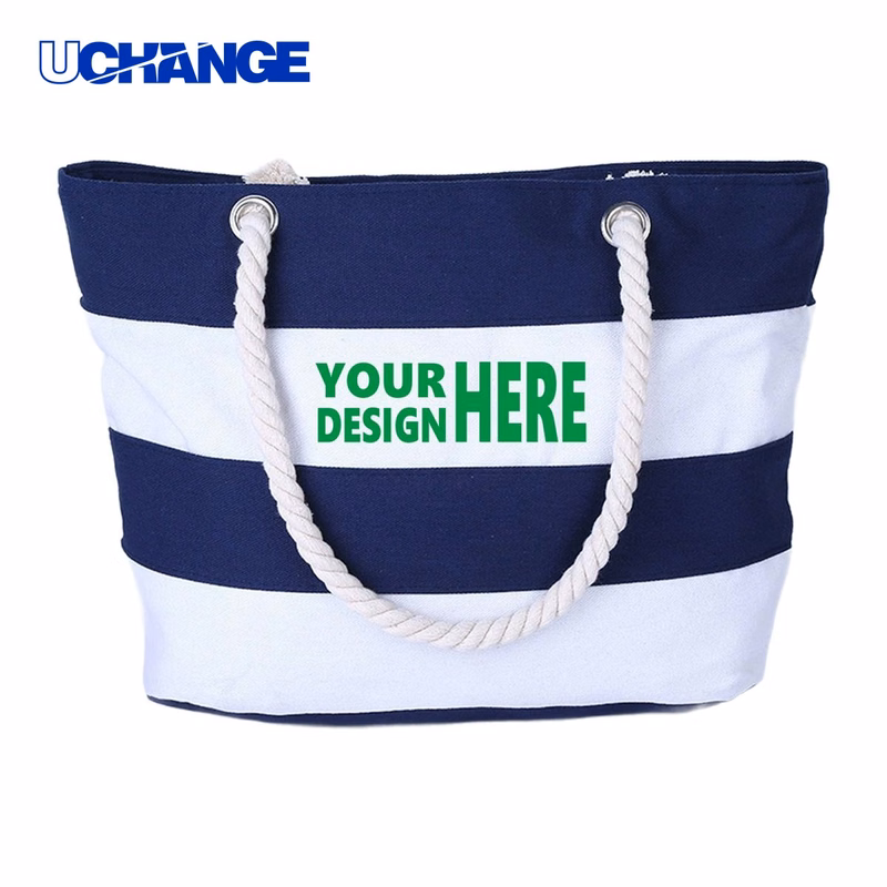Eco-Friendly Canvas Shoulder Bag with Jute Rope Handle