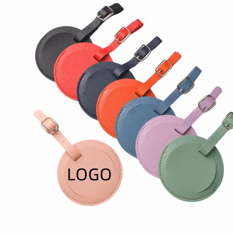 Round PU Luggage Tags