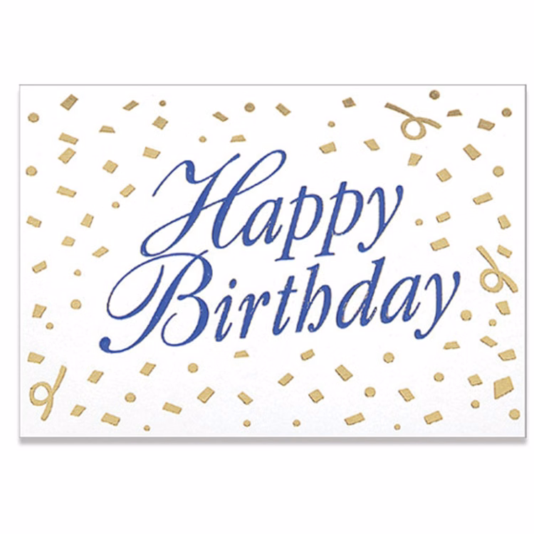 Gold Birthday Confetti Greeting Card