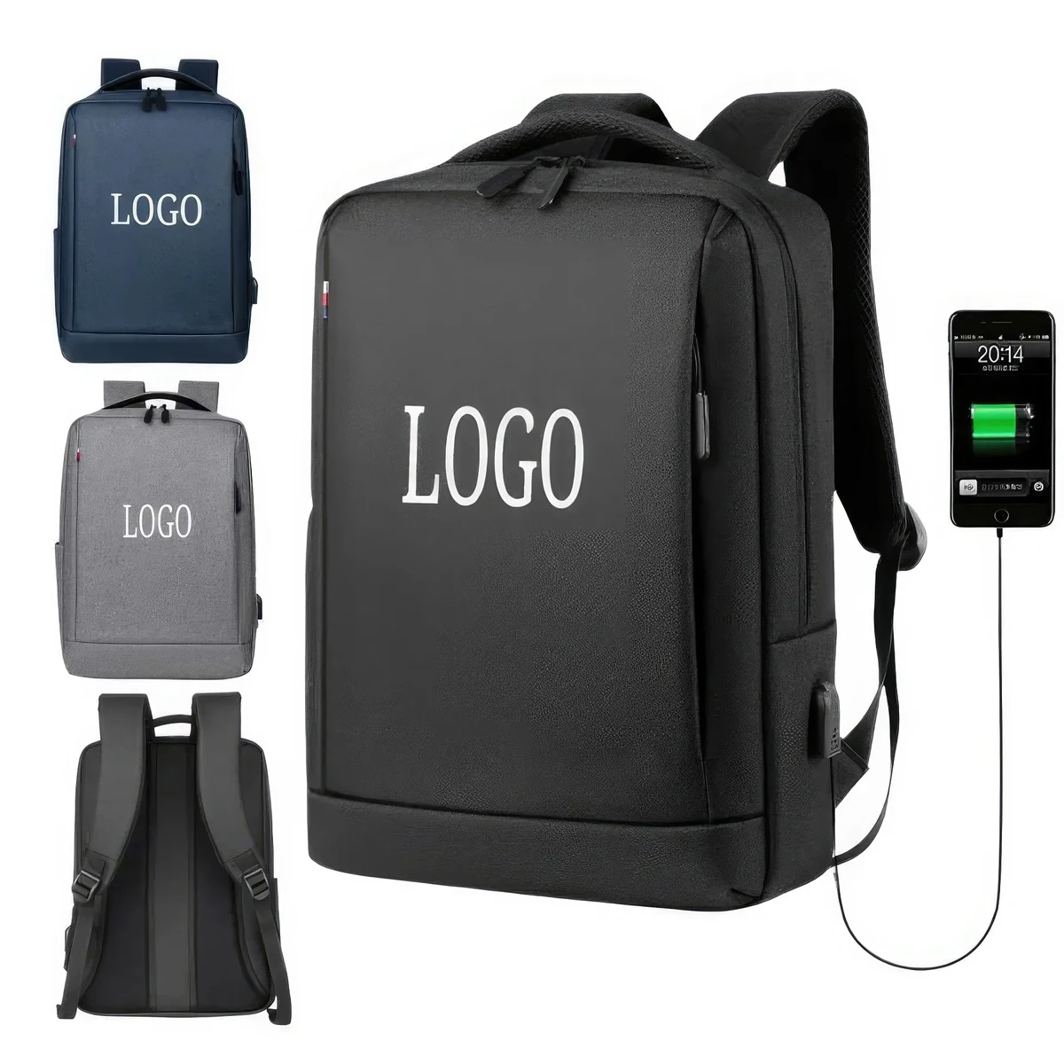 Travel Business School Backpack with USB Port 1