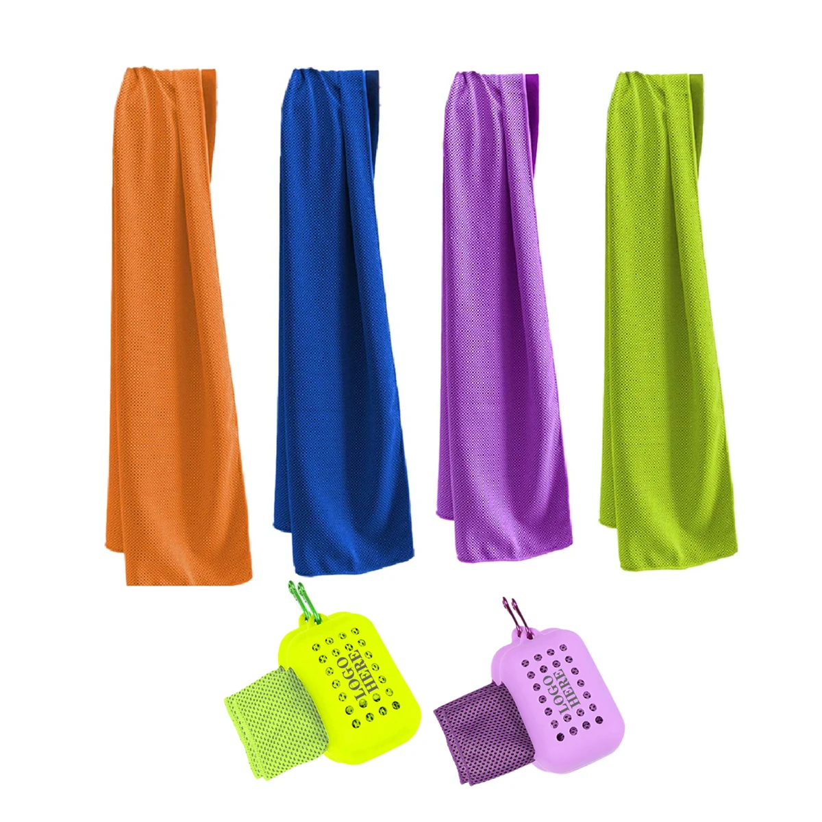 Instant Cooling Silicone Case Sport Fast Drying Towel 1