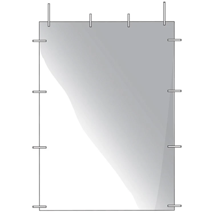 5 foot plain white side panel 1