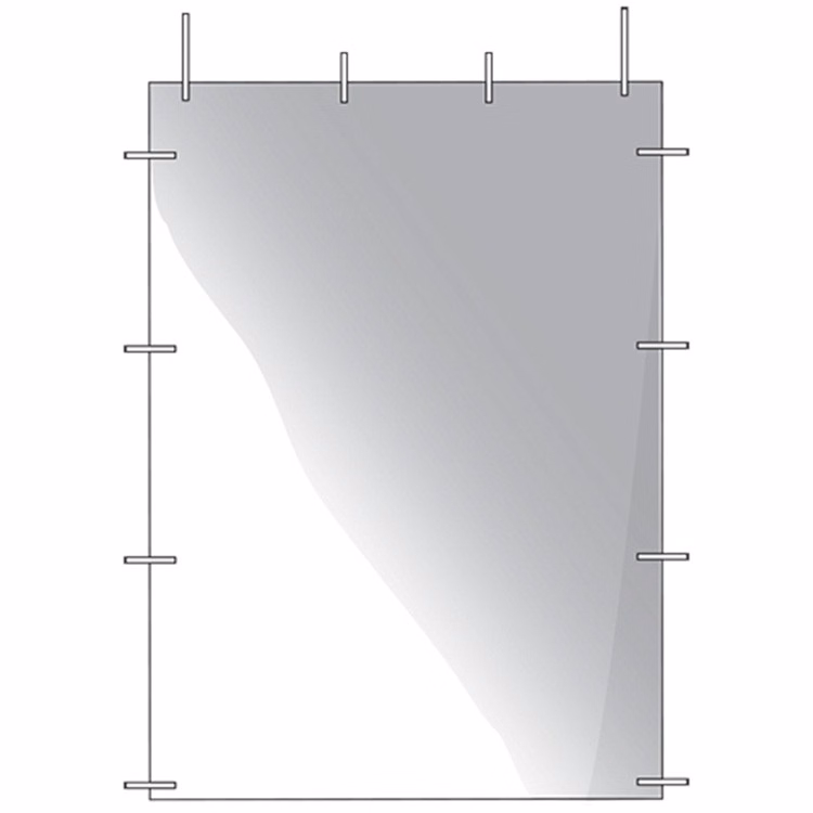 5 foot plain white side panel