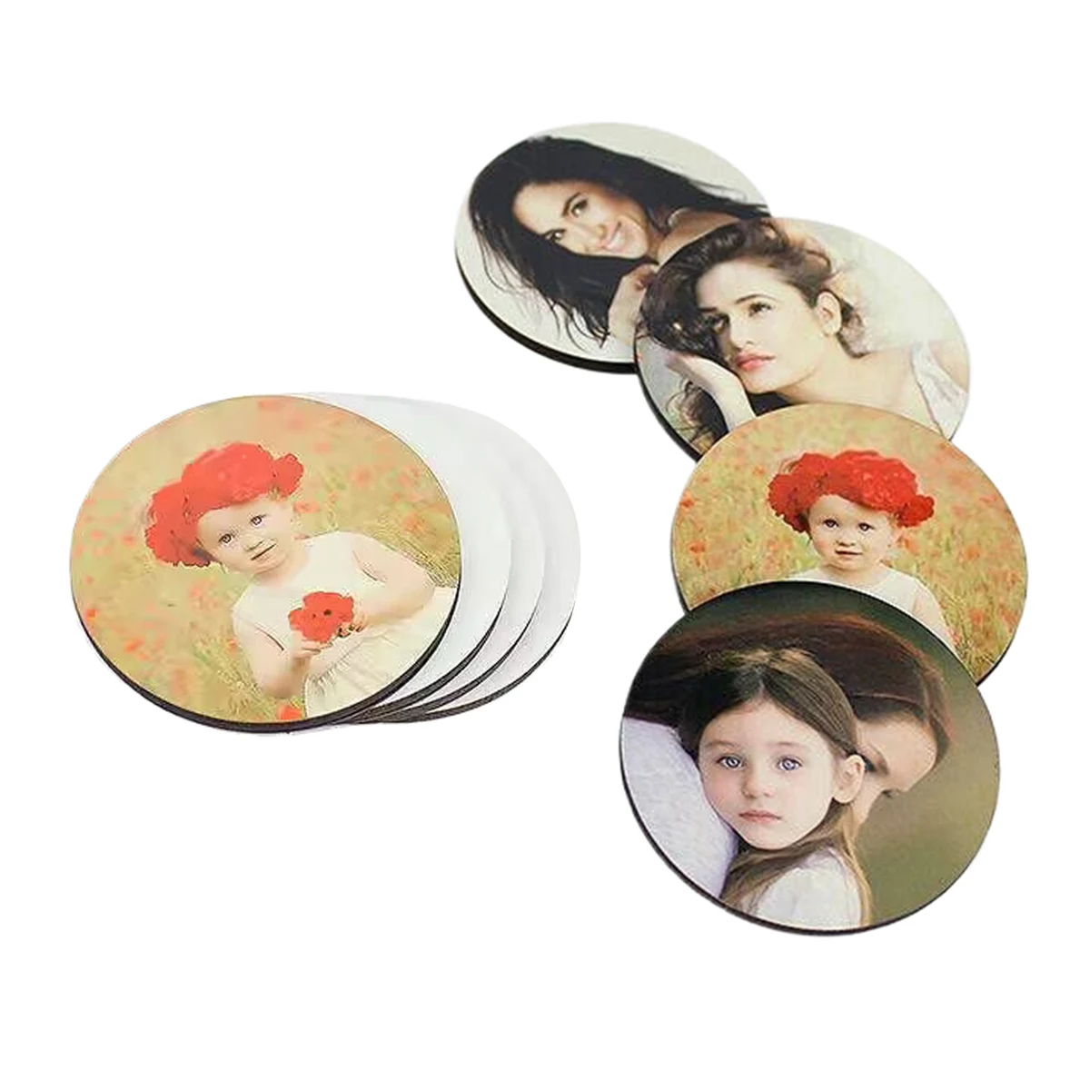Round Shaped Sublimation MDF Fridge Magnet 1