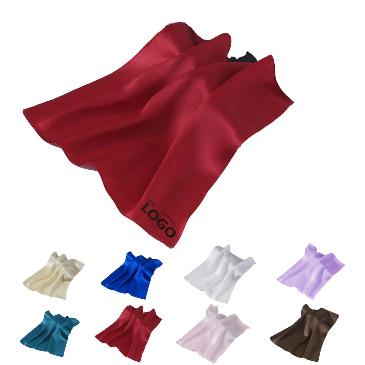 Solid Color Silk Scarf 1