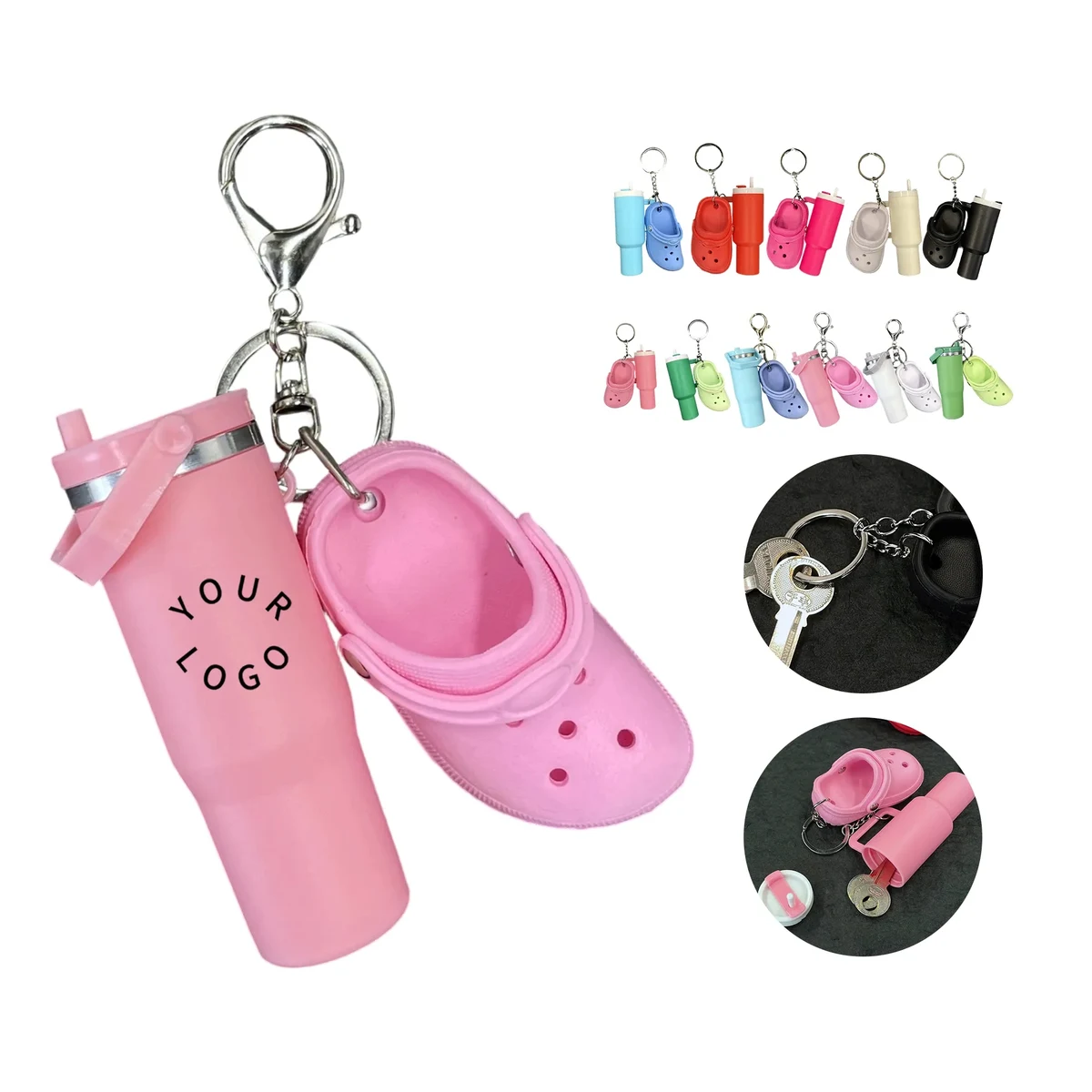 PVC Keychain Ice Cup and Clog Style Trendy Design 1