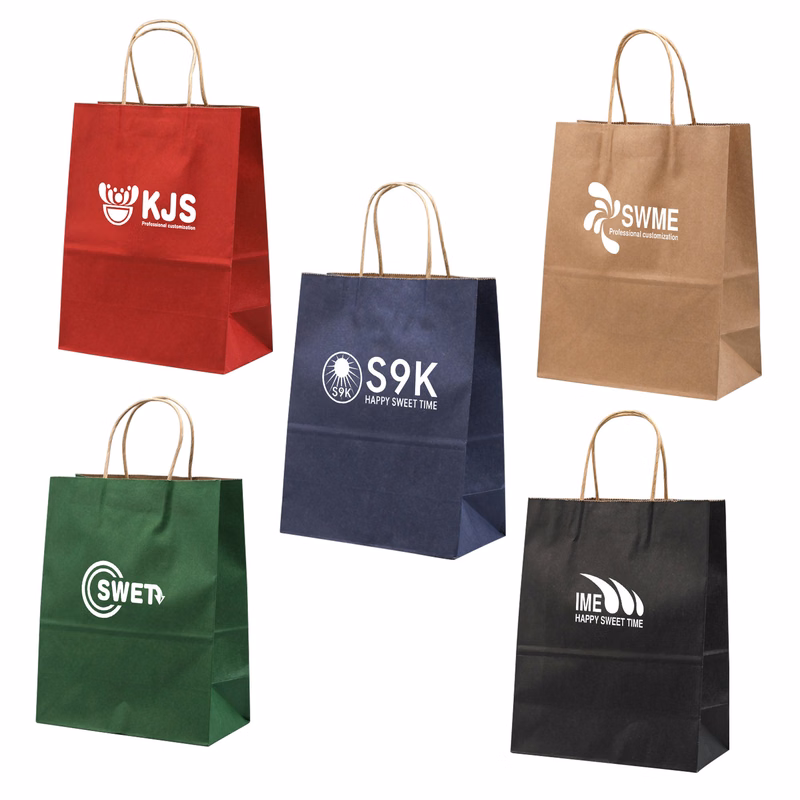 Brown Shopping Paper Bags with Handles