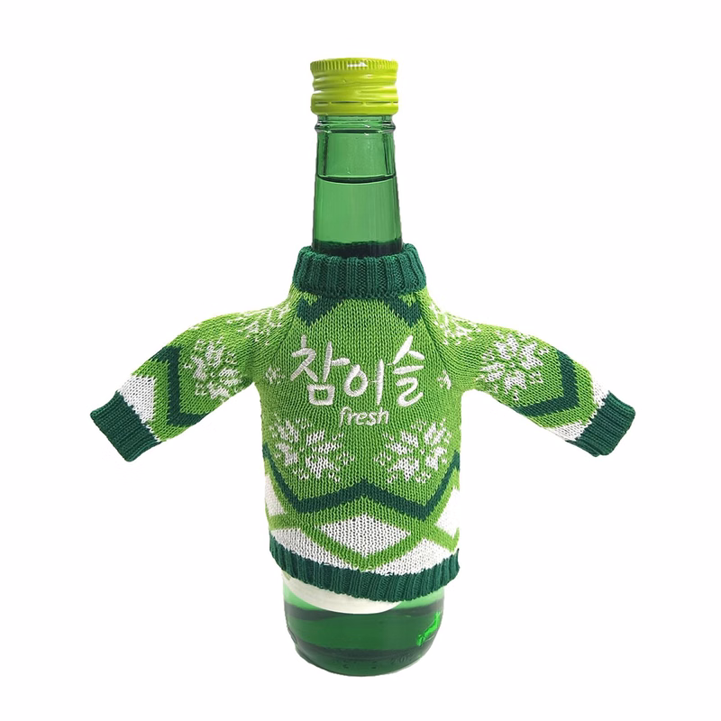 Christmas Wine Bottle Sweater Covers