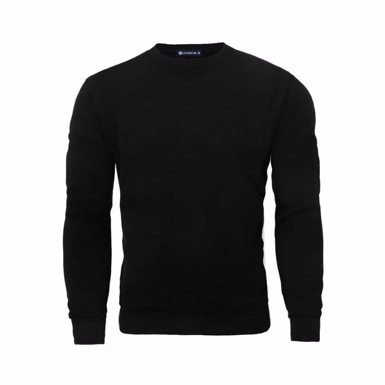 Men's Fleece Crew Neck Sweatshirts - Size 2XL Black