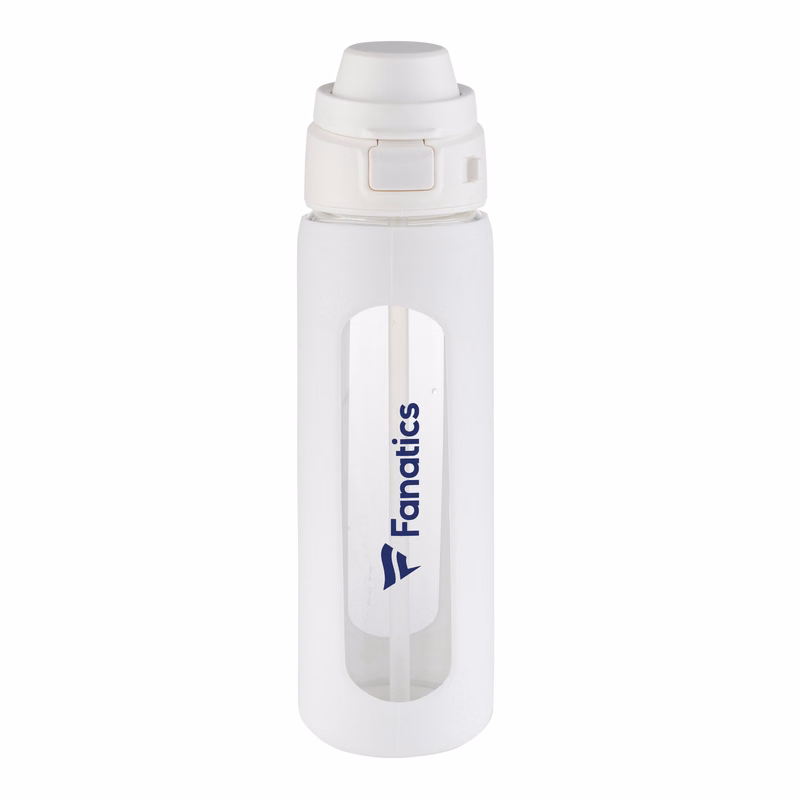 Arno Borosilicate Glass Bottle w/Straw - 24oz