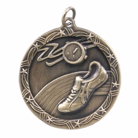 Track Shooting Star Medal, 1 3/4"