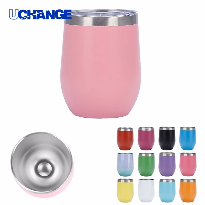 12 oz Double Wall Eggshell Cup with Lid for Insulated Drinking