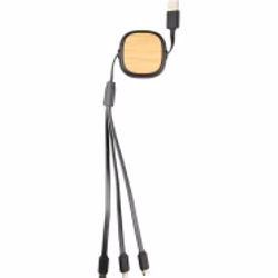 Bamboo Extendable 3-In-1 Charge Cord