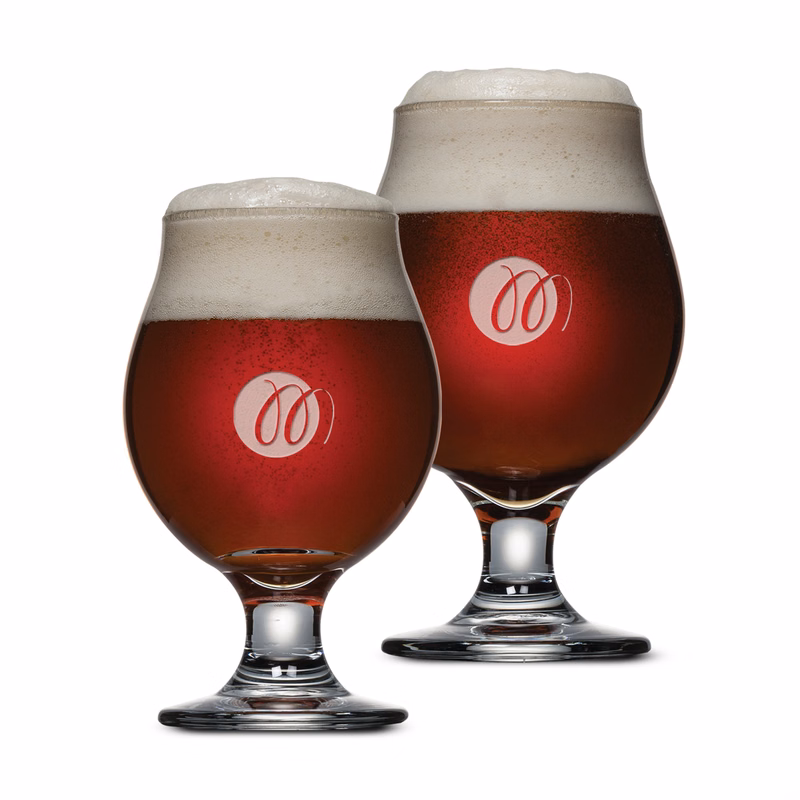 Belgian Beer Glass - Deep Etch