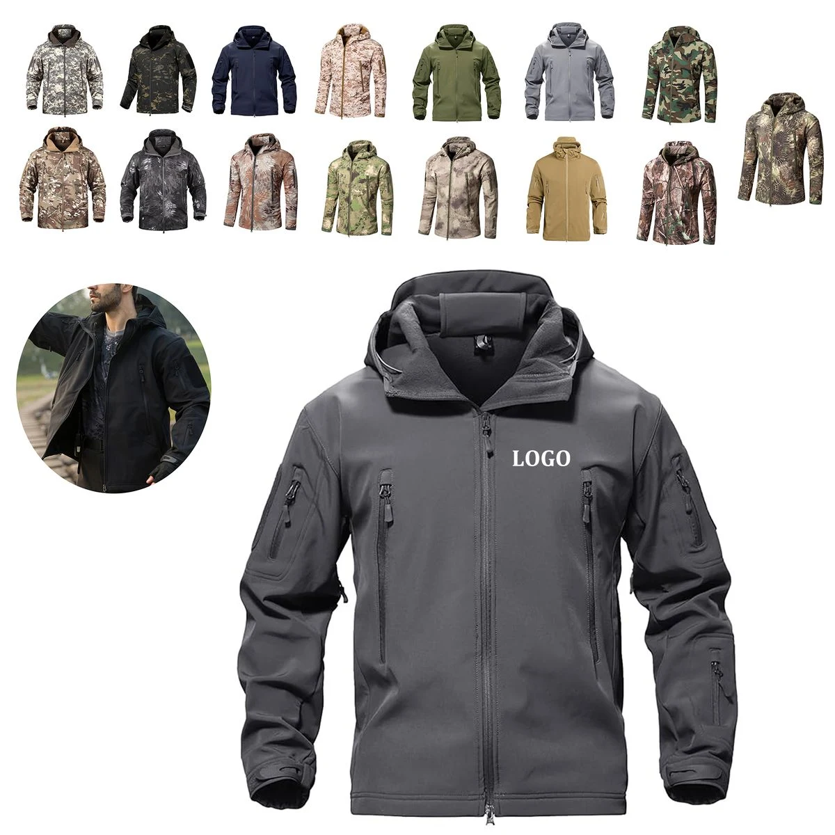 Men Soft Shell Winter WarmJacket 1