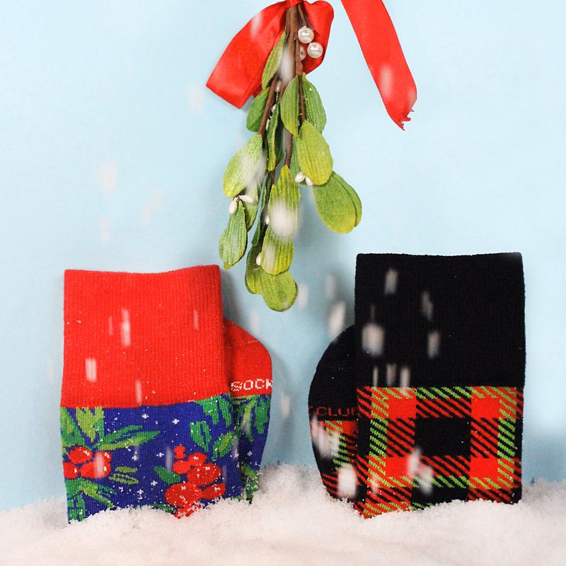 Patterned Christmas Socks - Festive Designs for Holiday Cheer - American Made