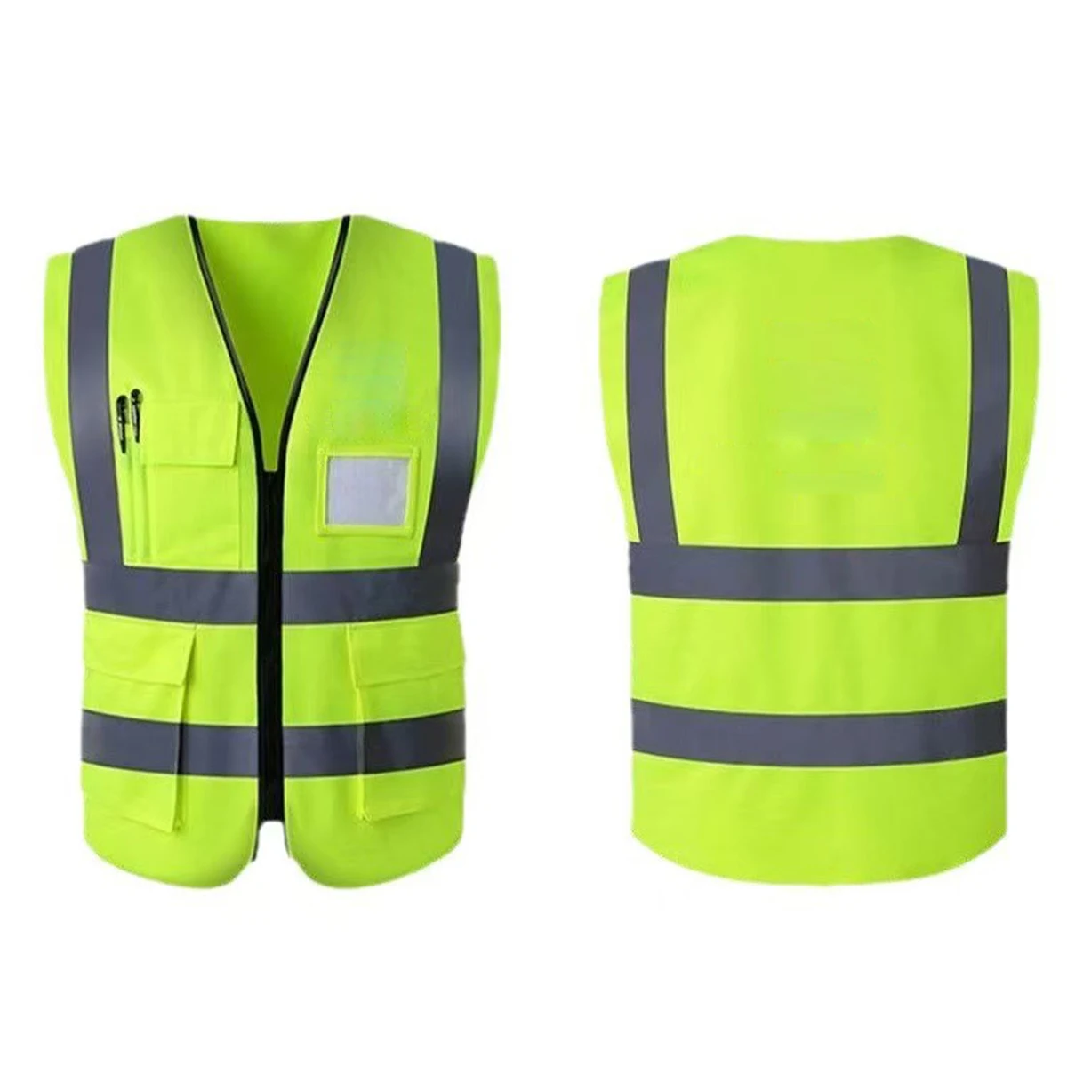 Breathable Hi-Vis Mesh Vest with 4 Utility Pockets 1