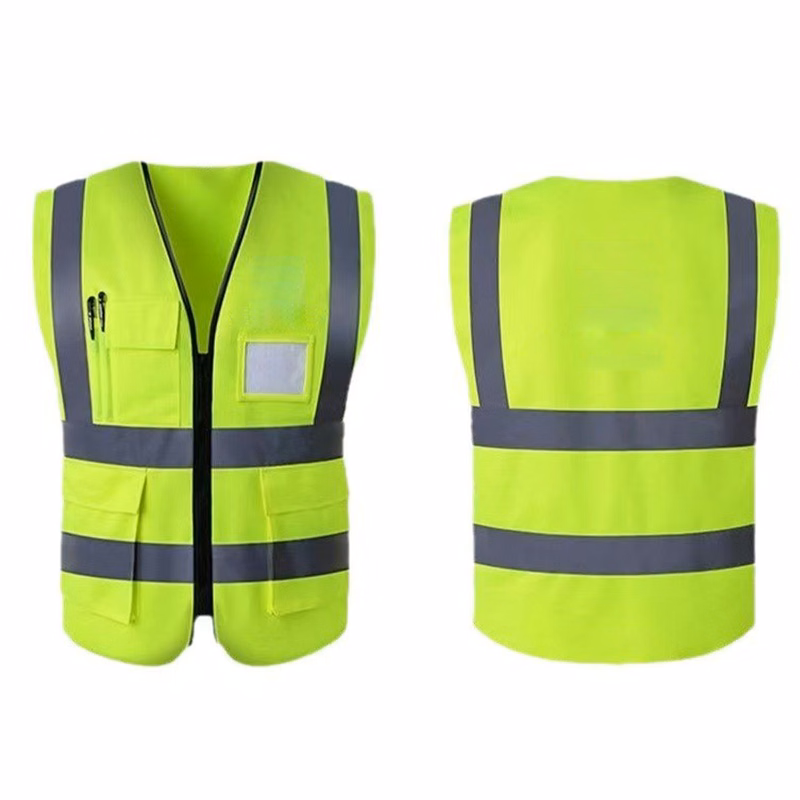 Breathable Hi-Vis Mesh Vest with 4 Utility Pockets