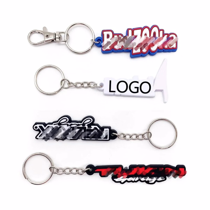 Custom 3D Letters Soft Rubber Key Chains