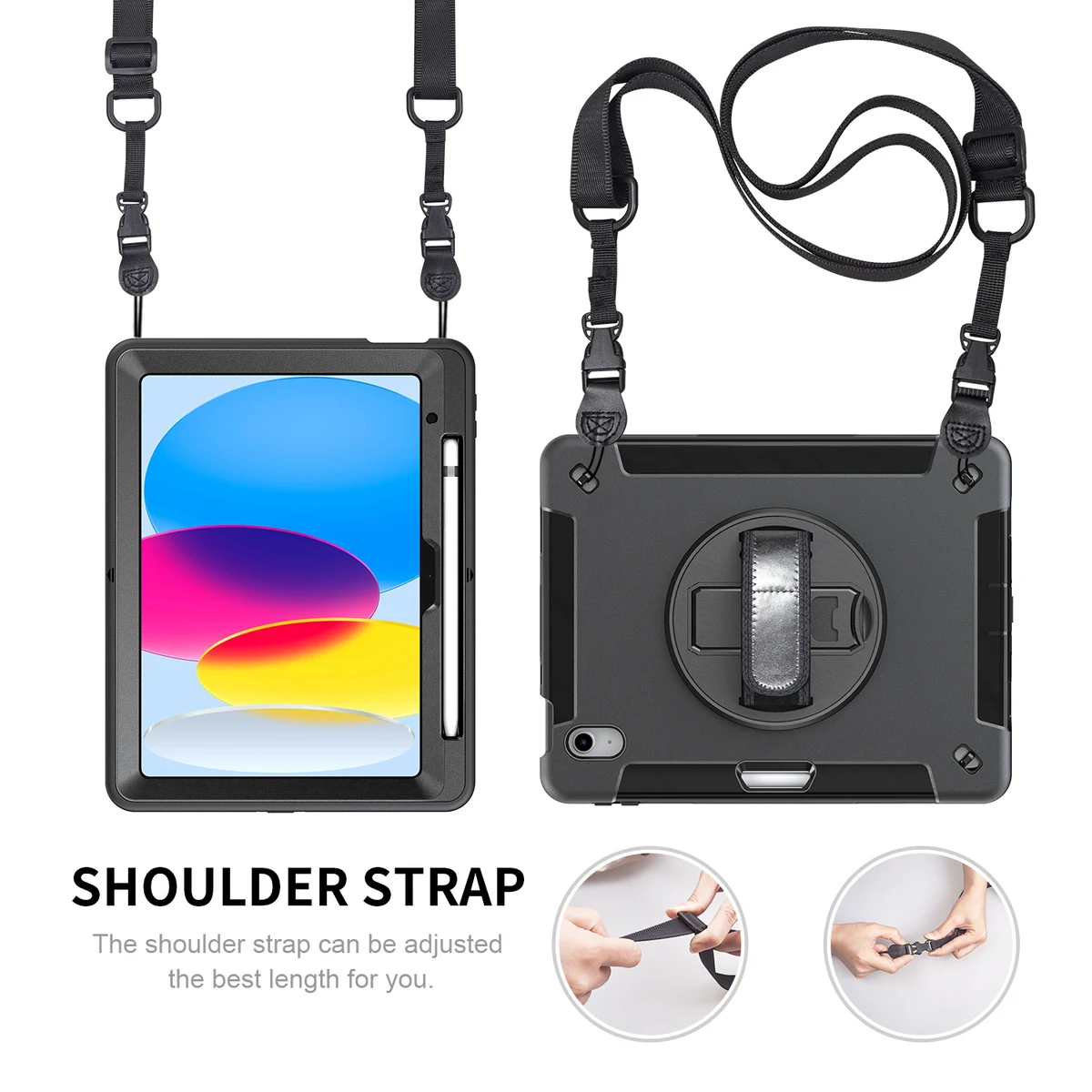 iPad 10 Rugged Case with Shoulder Strap 1