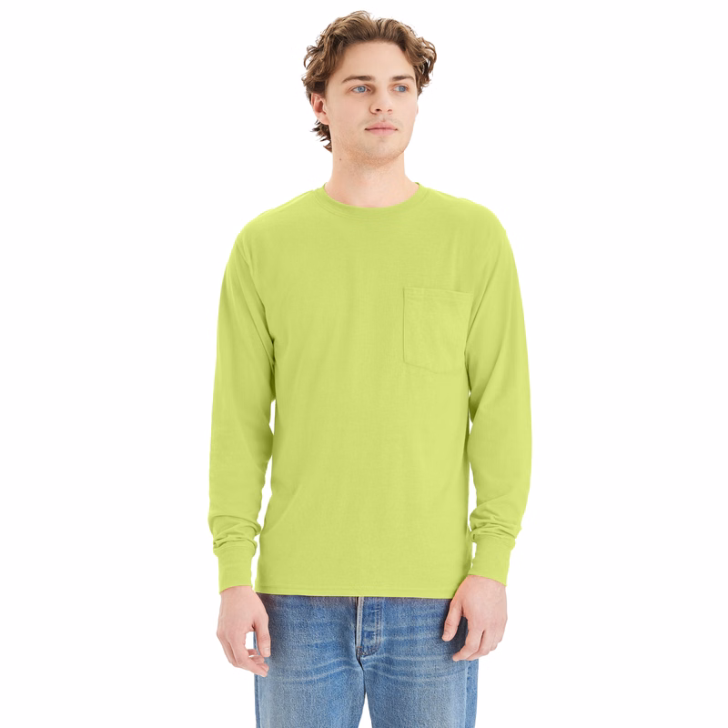 Hanes Workwear Long-Sleeve Pocket T-Shirt