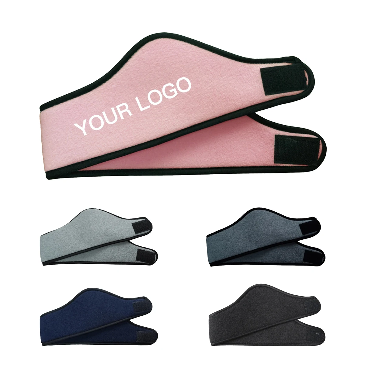 Double Polar Fleece Embroidered Ski Headband 1