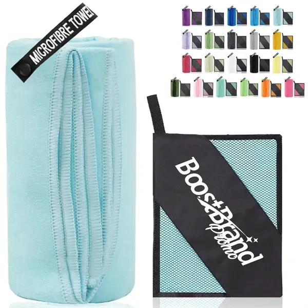 Custom Quick Dry Microfiber Sports Towel 15.75 x 31.5 Inches — Travel Fitness Gear 1