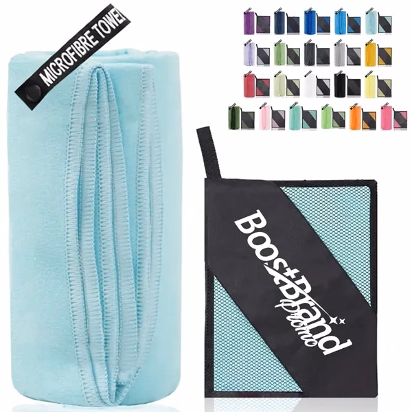 Custom Quick Dry Microfiber Sports Towel 15.75 x 31.5 Inches — Travel Fitness Gear