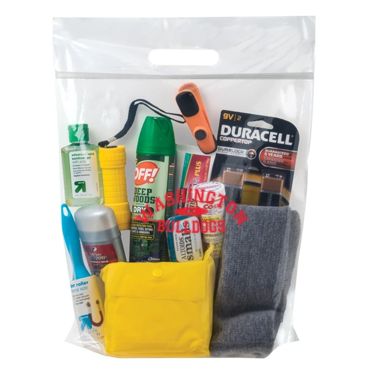 Crystal Clear Zip Lock with Die Cut Handle Stadium Approved Bag 1